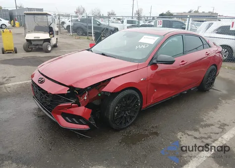 2022 Hyundai Elantra N Line из США, поврежденный, VIN KMHLR4AF2NU313270